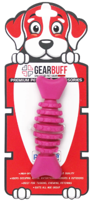  Gearbuff Tuffy Bone chew Toy, Pink